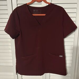 Set of maroon Figs scrubs